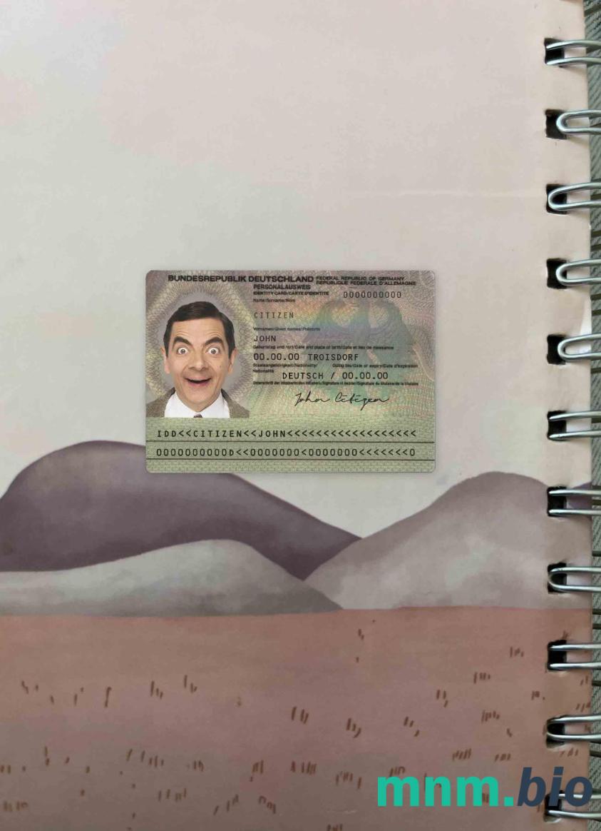 Niemcy ID (2010 – 2020) fotowygląd szablon PSD